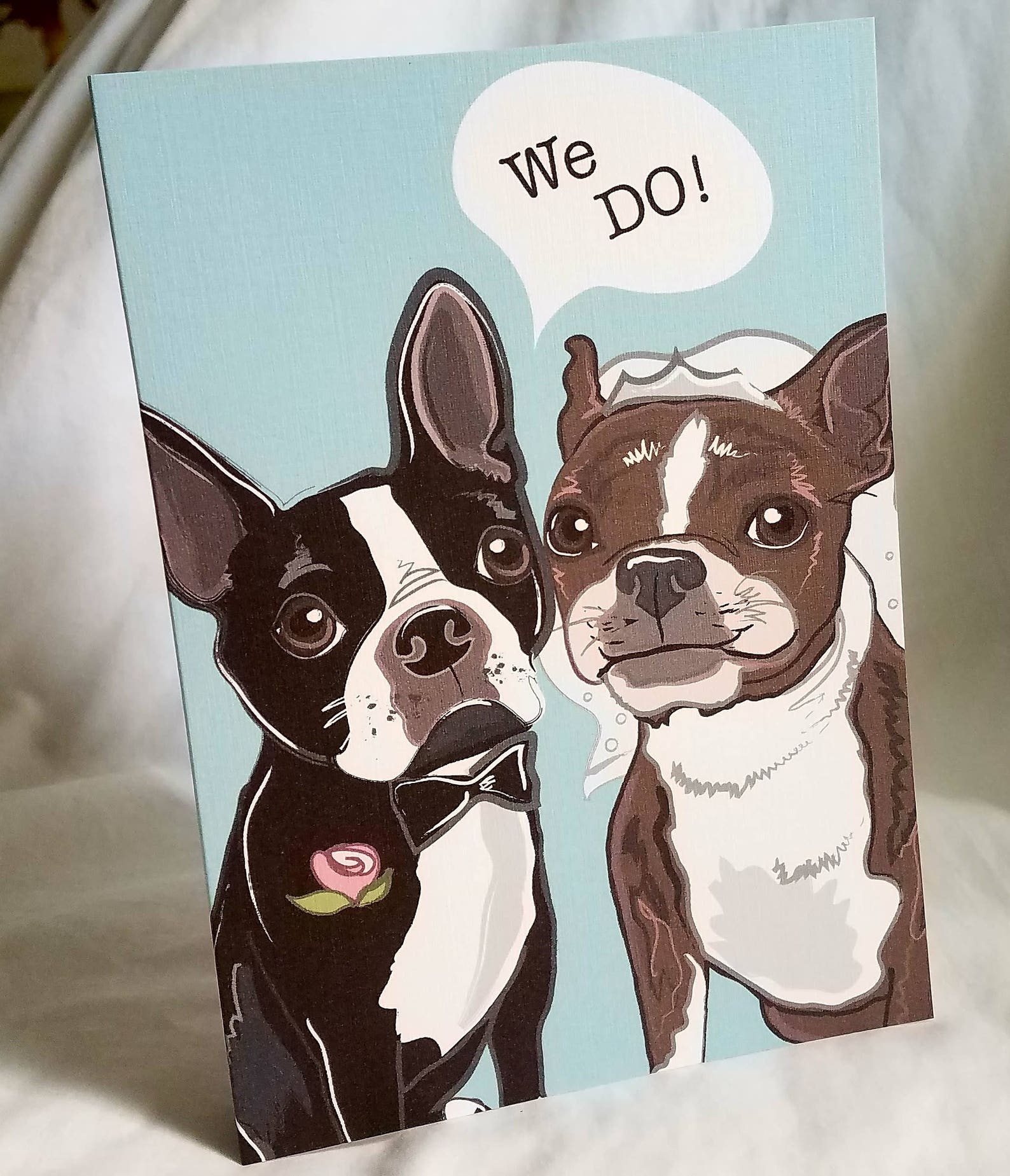 We Do Boston Terriers Greeting Card Etsy