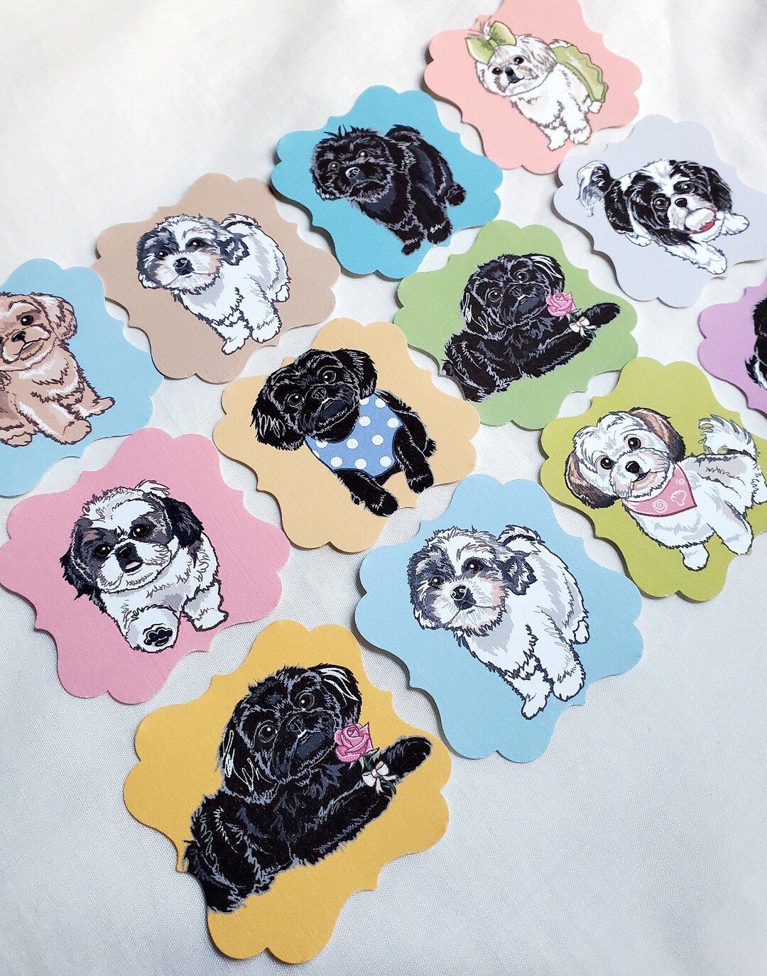 Shih Tzu Die Cut Collection - Eco-friendly Set of 12 - Scrapbooking ...