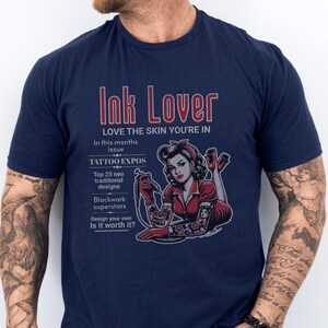 Tattoo clothing vintage tat t shirt, retro tattoo tee, traditional tat pin up girl top, tattoo pin up girl t, son present dad gift gig wear