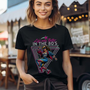 80s t shirt, retro 80s fashion tee, 80s lover gift, 80s style clothing, mum present daughter gift, Party top, retro rave clothing, neon tee
