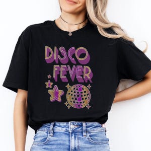 Disco shirt, disco fever tee, dance t shirt, party clothing, retro clothing, disco lover gift, music tshirt, rave wear, going out top