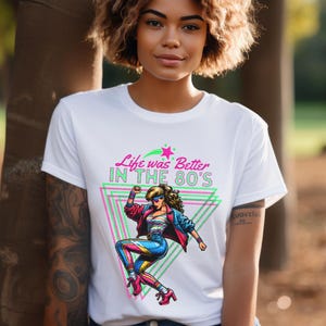 80s t shirt, retro 80s fashion tee, 80s lover gift, 80s style clothing, mum present daughter gift, Party top, retro rave clothing, neon tee