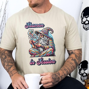 Shaman in session t shirt, Psychedelic shirt, Magic mushroom tee, Hippie t, Trippy tshirt, Stoner tee, Alternative clothing, Festival wear