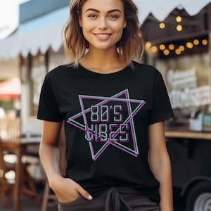 80s vibes t shirt, Retro 80s style tee, classy vintage 80s t, 80s neon fashion, mum present daughter gift, retro lover gift, 80s clothing