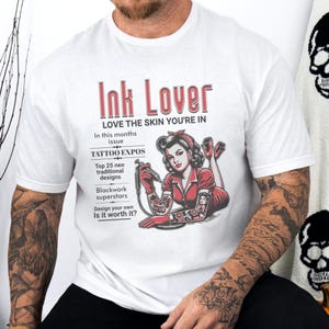 Tattoo clothing vintage tat t shirt, retro tattoo tee, traditional tat pin up girl top, tattoo pin up girl t, son present dad gift gig wear