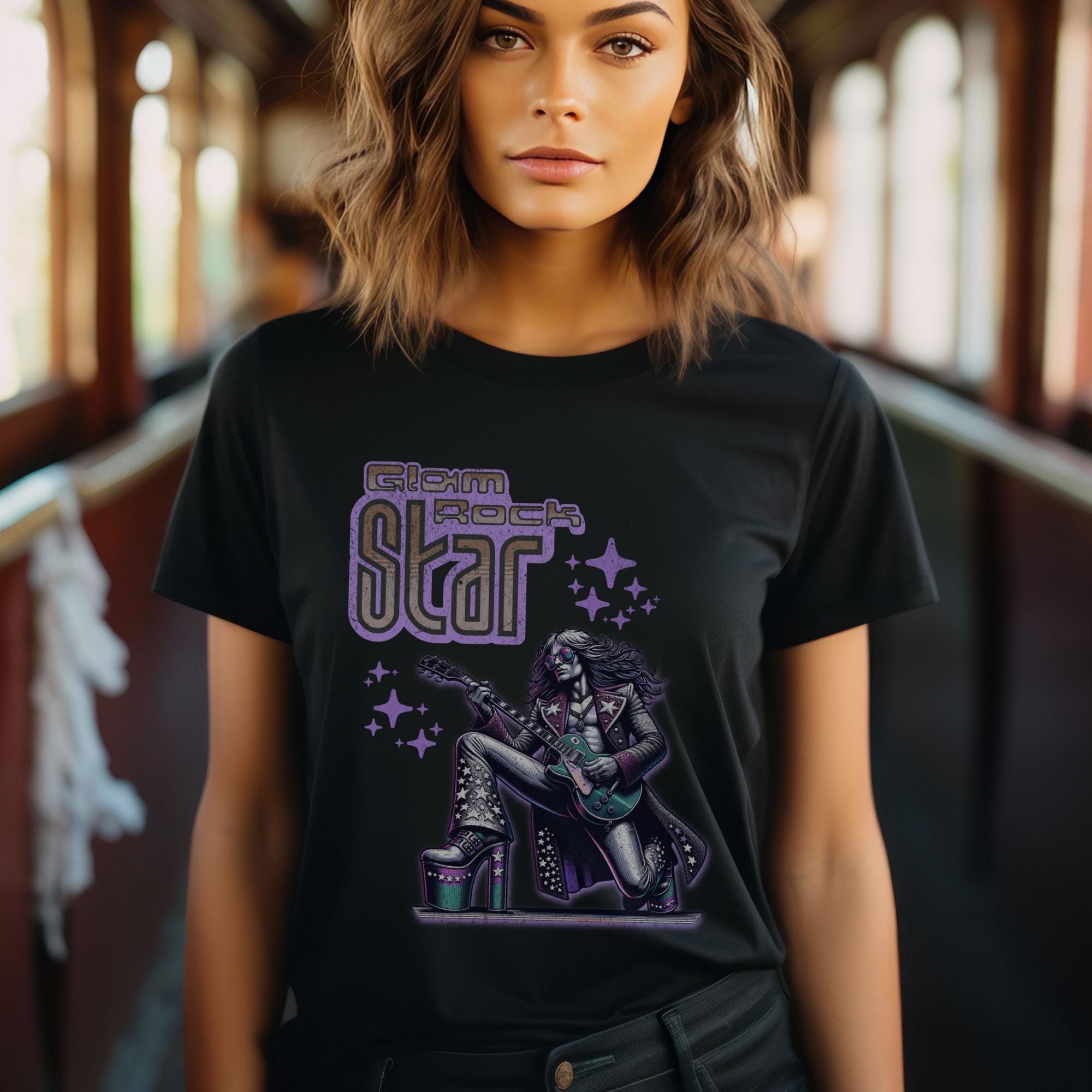 Glam Rock プリント Tシャツ Glam rock tee - Etsy 日本