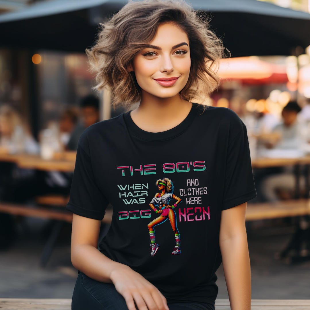 Maglietta Donna Anni '80 I Love The 80's - Vintage Musica Hip Hop, Taglie S-XXL