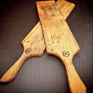 Large Pippy Oak Impact Paddle – Heavy Thuddy Feel | Handmade