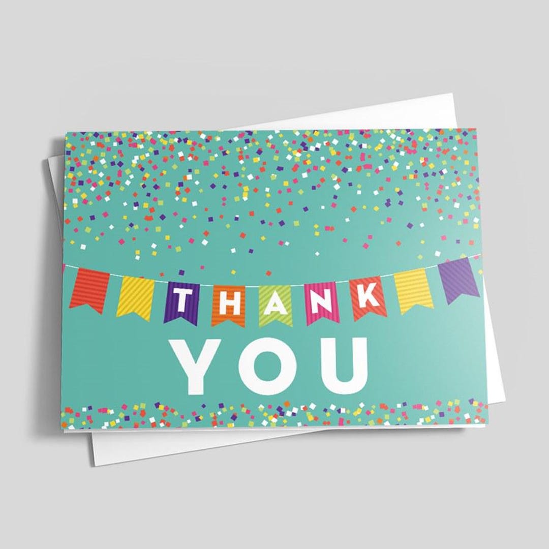 Colorful Confetti Thank You Card Etsy colorful-confetti-thank-you-card-etsy