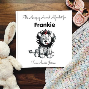 Livre pour enfants personnalisé, cadeau unique pour baby shower, livre d'images à contraste élevé pour nouveau-nés et bébés, outil de développement de la petite enfance