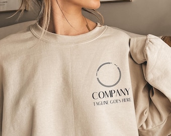 Custom Logo Sweater, Personalized Company Logo Hoodie, Customized Company Shirt, Add Your Logo, Custom Coworker Gifts, Personalized Tagline