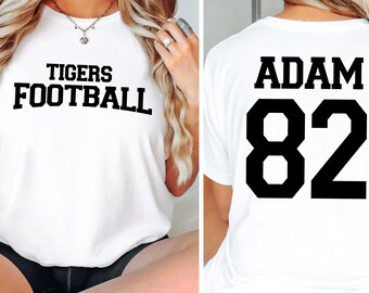 Chemise mascotte personnalisée, nom et numéro personnalisés pour joueur de football, tenue pour le jour du match, cadeau pour maman sportive, chemise de fan de sport, cadeau pour entraîneur