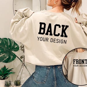 Camiseta de diseño personalizado, crea tu propia camiseta, camiseta con diseño personalizado, prenda con diseño frontal y trasero, añade tu diseño, crea tu propia camiseta imagen 4