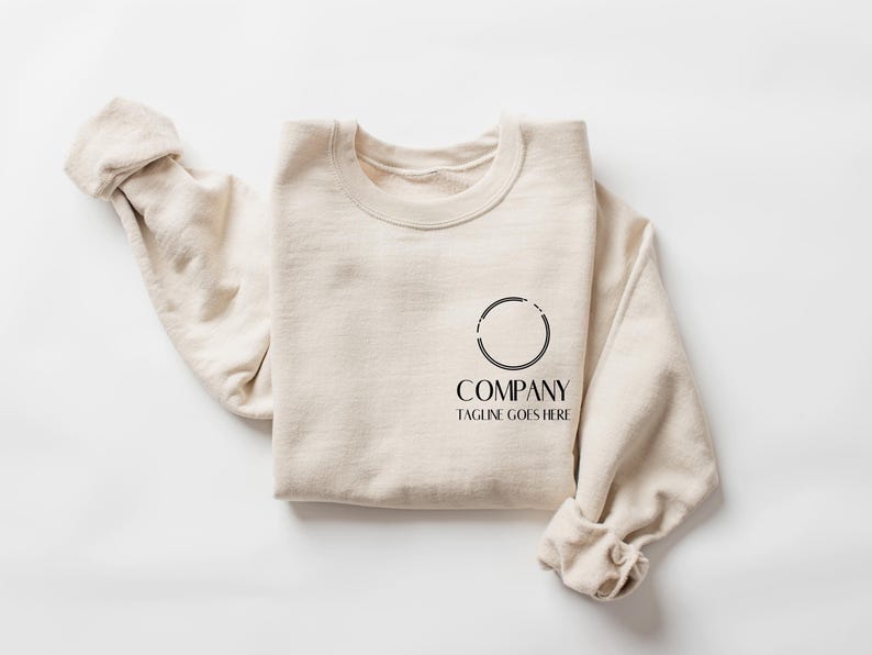 Custom Logo Sweater, Personalized Company Logo Hoodie, Customized Company Shirt, Add Your Logo, Custom Coworker Gifts, Personalized Tagline image 2