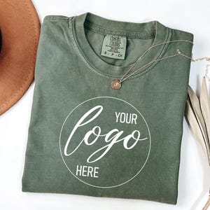 Comfort Colors® Custom Logo Shirt, Your Logo Here Shirt, Create Your Shirt, Add Your Logo, Personalized Logo Shirt, Company Logo Outfit immagine 3