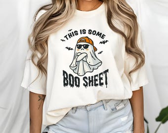 Comfort Colors® This Is Some Boo Sheet Apparel, Funny Halloween Ghost Shirt, Trendy Halloween Costume, Ghost Boo,Trick Or Treat Outfit,M2118