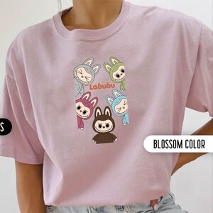 Confort couleurs tendance t-shirt dessin animé mignon chemise unique cadeau d'anniversaire fille vêtements kawaii chemise drôle vêtements enfants cadeau unique petite amie