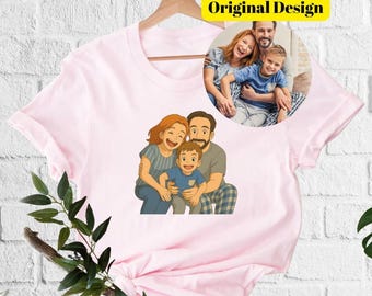 Custom Anime Family Portrait Shirt: Personalized Birthday Gift