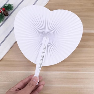 Ventaglio pieghevole - Ventaglio a forma di cuore - regalo per festa di nozze - ventaglio personalizzato - Ventaglio per matrimonio - Regalo