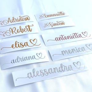 Adesivo in vinile personalizzato - Adesivo per superficie lisce - Adesivo nome con cuore - san valentino - idea regalo - adesivo romantico