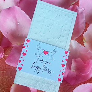 wedding/ Lacrime di Gioia – rilievo Cuori –  Monogramma personalizzato – Regali nozze – Cartellino matrimonio –  bomboniere per matrimonio