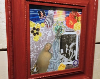 High Society Bright Bloom - Modern Surrealist Collage Wall Art & Neo Pop Art