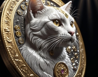 Moneda de gato de la suerte
