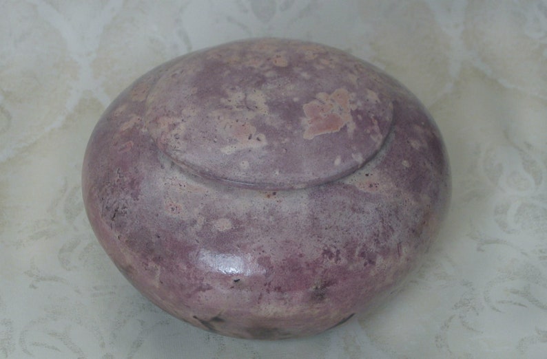 Saggar Fired Lidded Jar or Cremation Urn