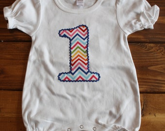 1st Birthday Romper for Girls | Rainbow Birthday Shirt