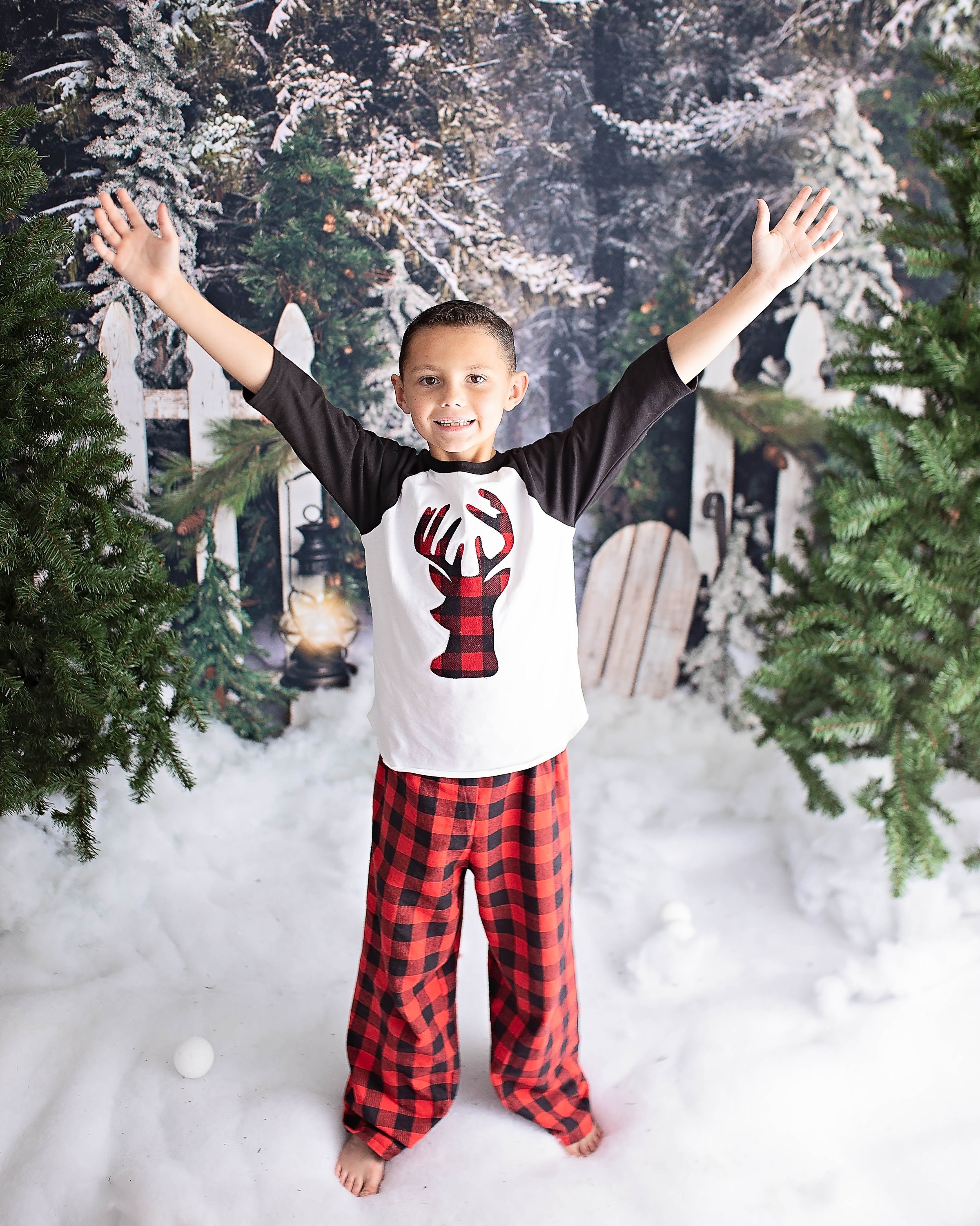 buffalo plaid pajama pants family
