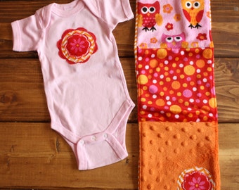 Newborn Gift Set | New Baby Gift | Bodysuit and Burp Cloth