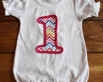 1st Birthday Romper for Girls | Rainbow Birthday Shirt