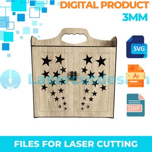 Tragbare Mini-Bar-Box | Datei für Laser Cut I Mini Leiste | Dateien für die Gravur 3 MM