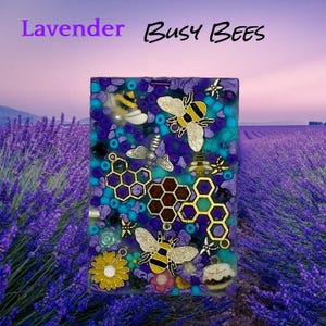 Buzz Away Stress! Bee-Themed Pick Pads for Fidgeting Lavender busy bees