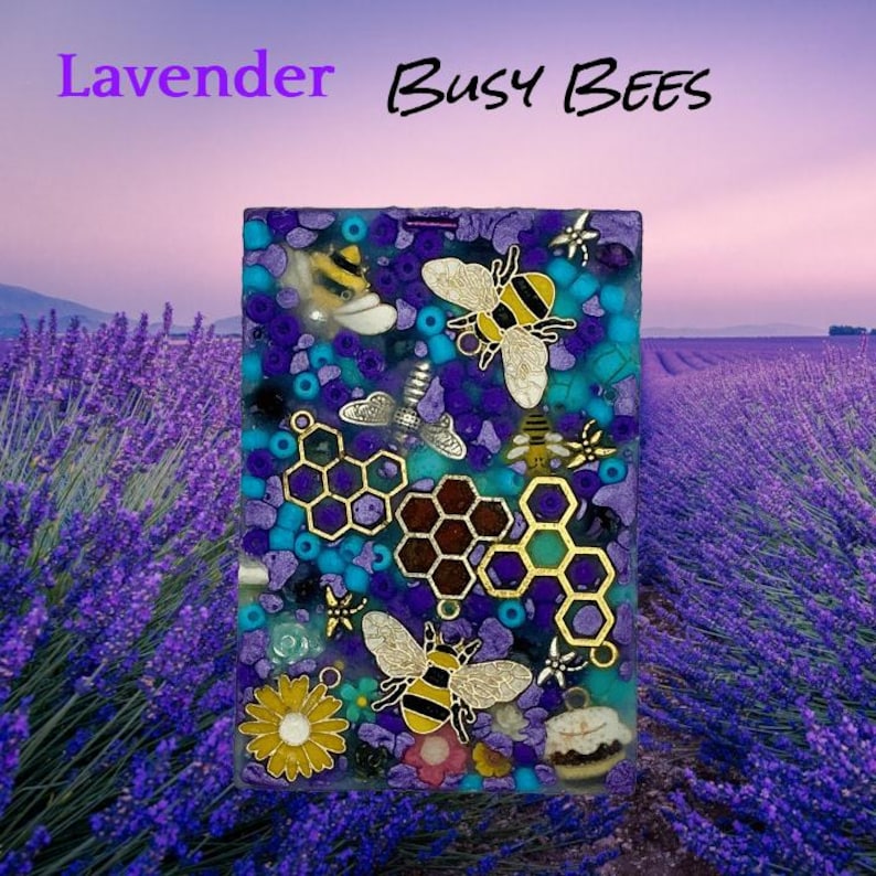 Buzz Away Stress! Bee-Themed Pick Pads for Fidgeting Lavender busy bees