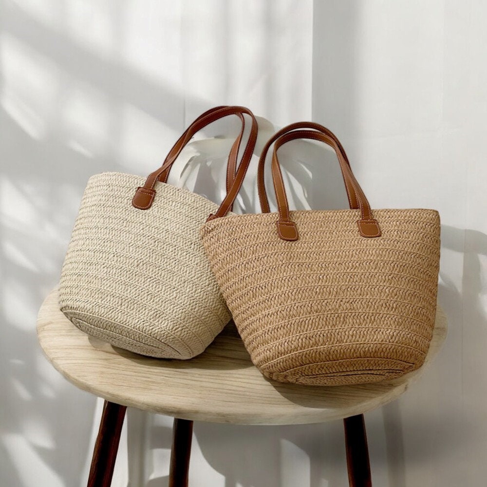 Boho Tote Bag Woven Straw Shoulder Bag Large Summer Bag Everyday Tote Bag Bohemian Beach Bag Birthday Gifts Unique Gift for Her Etsy UK