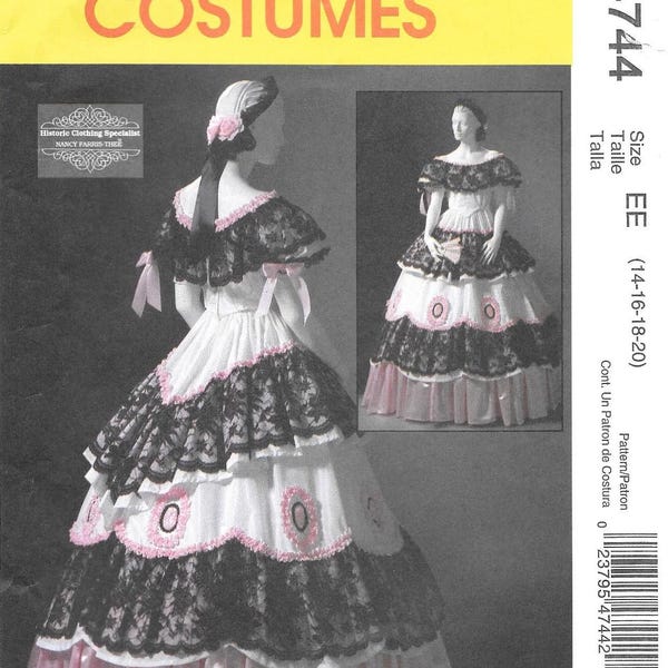 McCall’s M4744 EE Sewing Pattern Misses Civil War Costume