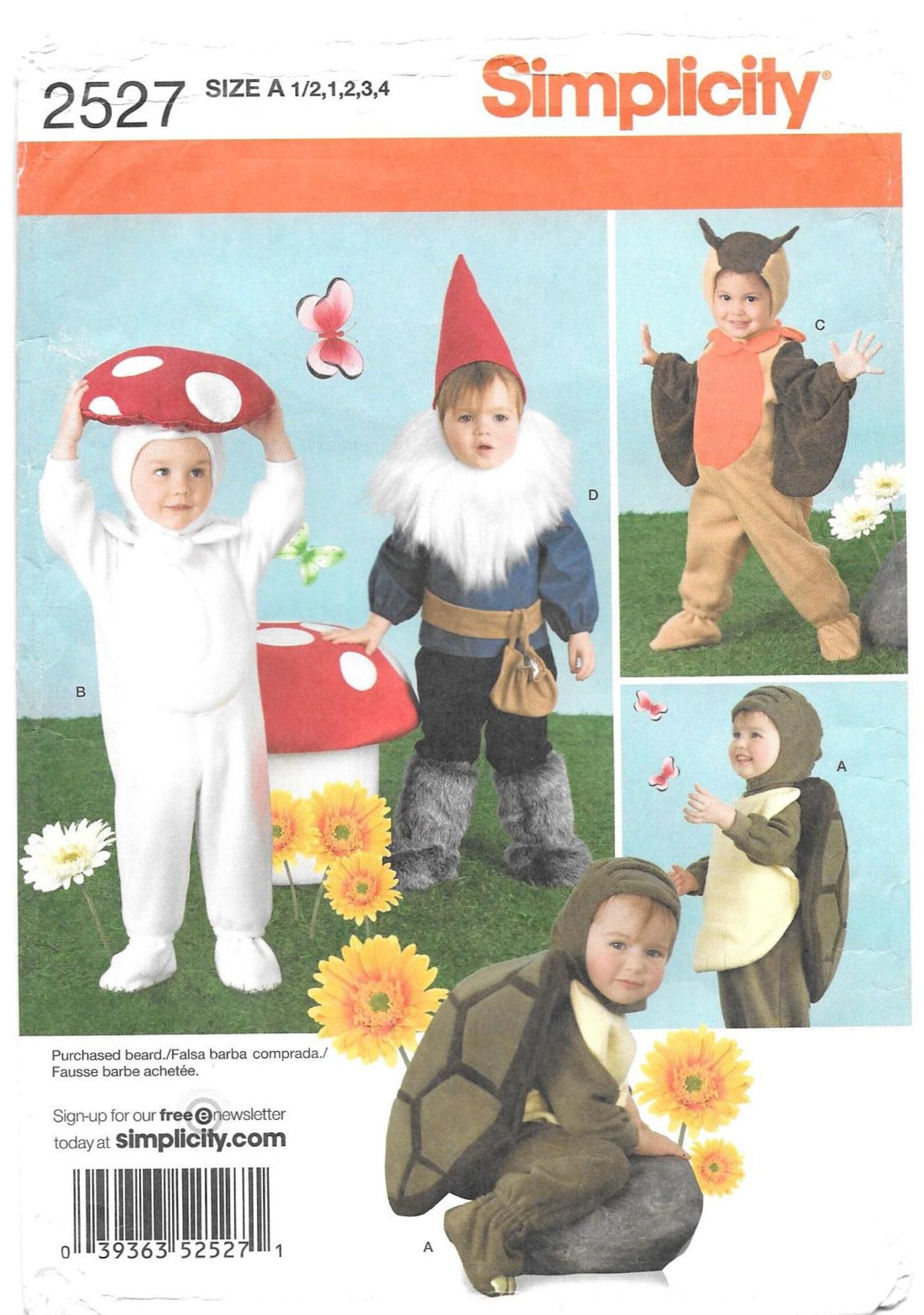 Simplicity 2527 Sewing Pattern Turtle, Mushroom, Owl and Gnome - Etsy