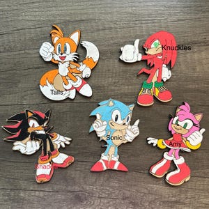 Sonic  and friends  party favors- Color or Paint your own