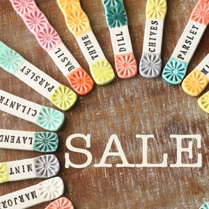 SALE S-Z Vegetable and Herb markers // herb tags // garden labels // garden stakes