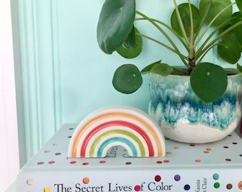 rainbow shelf decor // rainbow nursery decor // rainbow decor // boho rainbow // rainbow gift