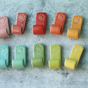 magnetic ceramic hook // fridge magnet // colorful ceramics// ceramic hook