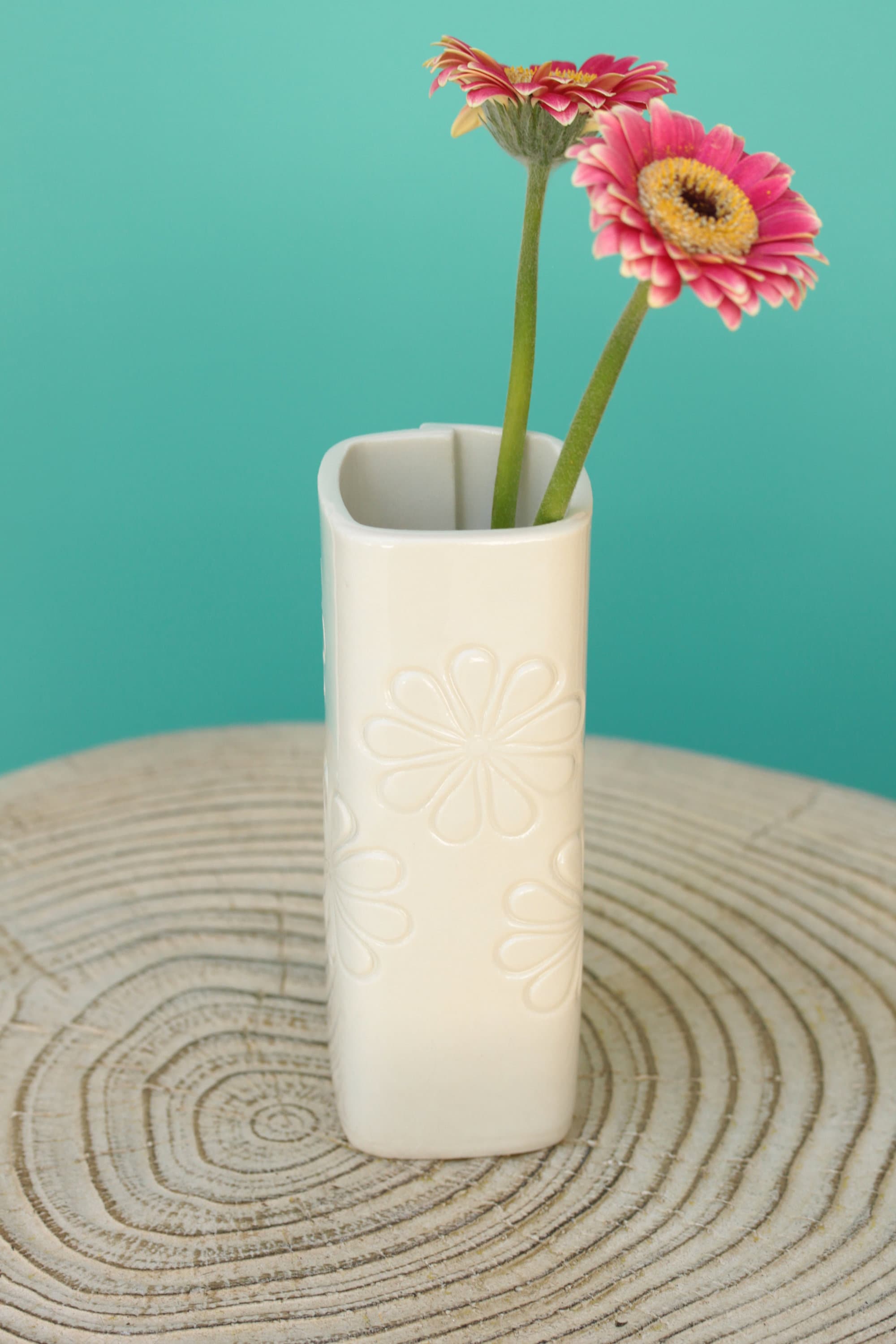 porcelain vase // farmhouse vase // white ceramic vase // Etsy