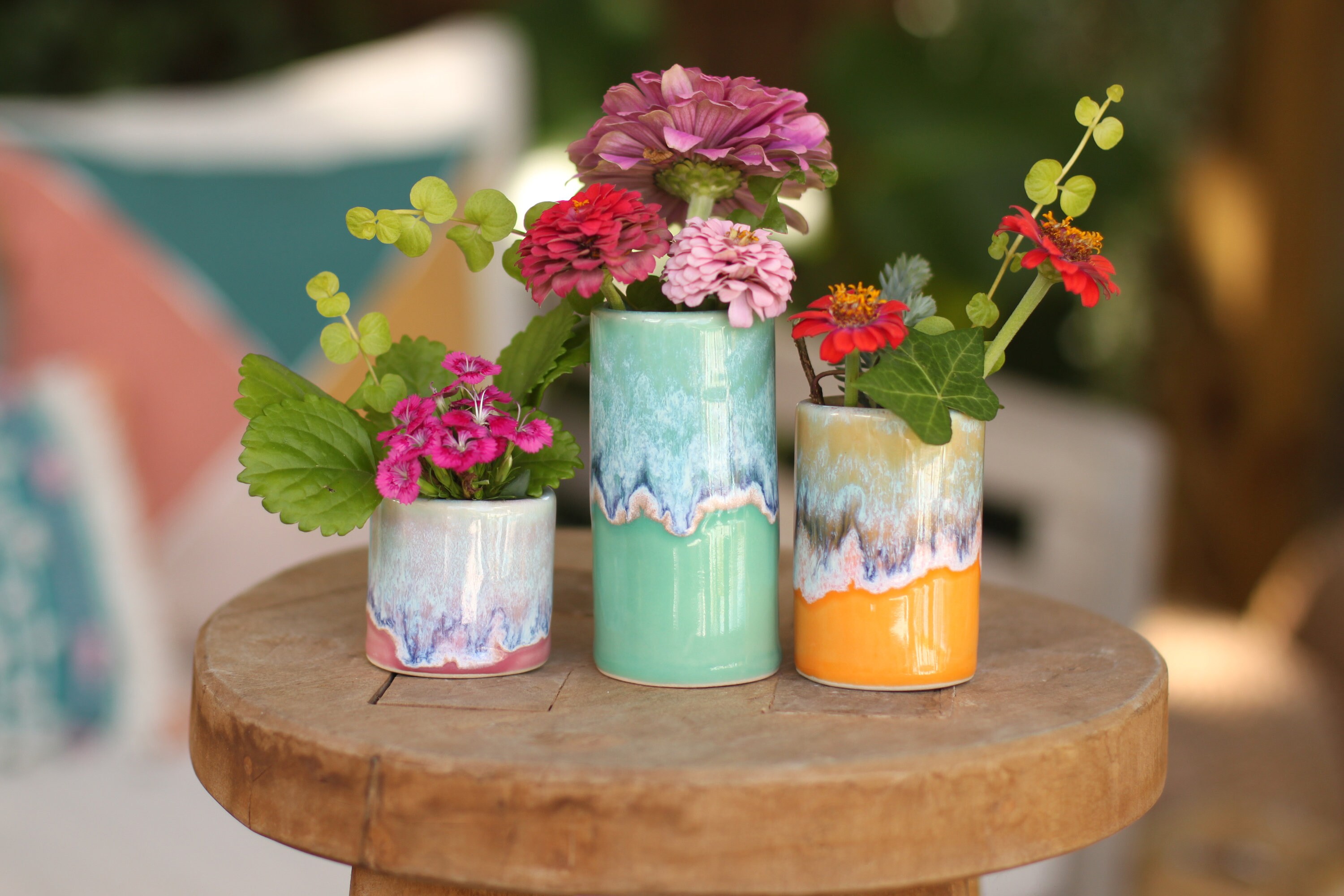 round drippy vase // drippy boho vase // window sill vase