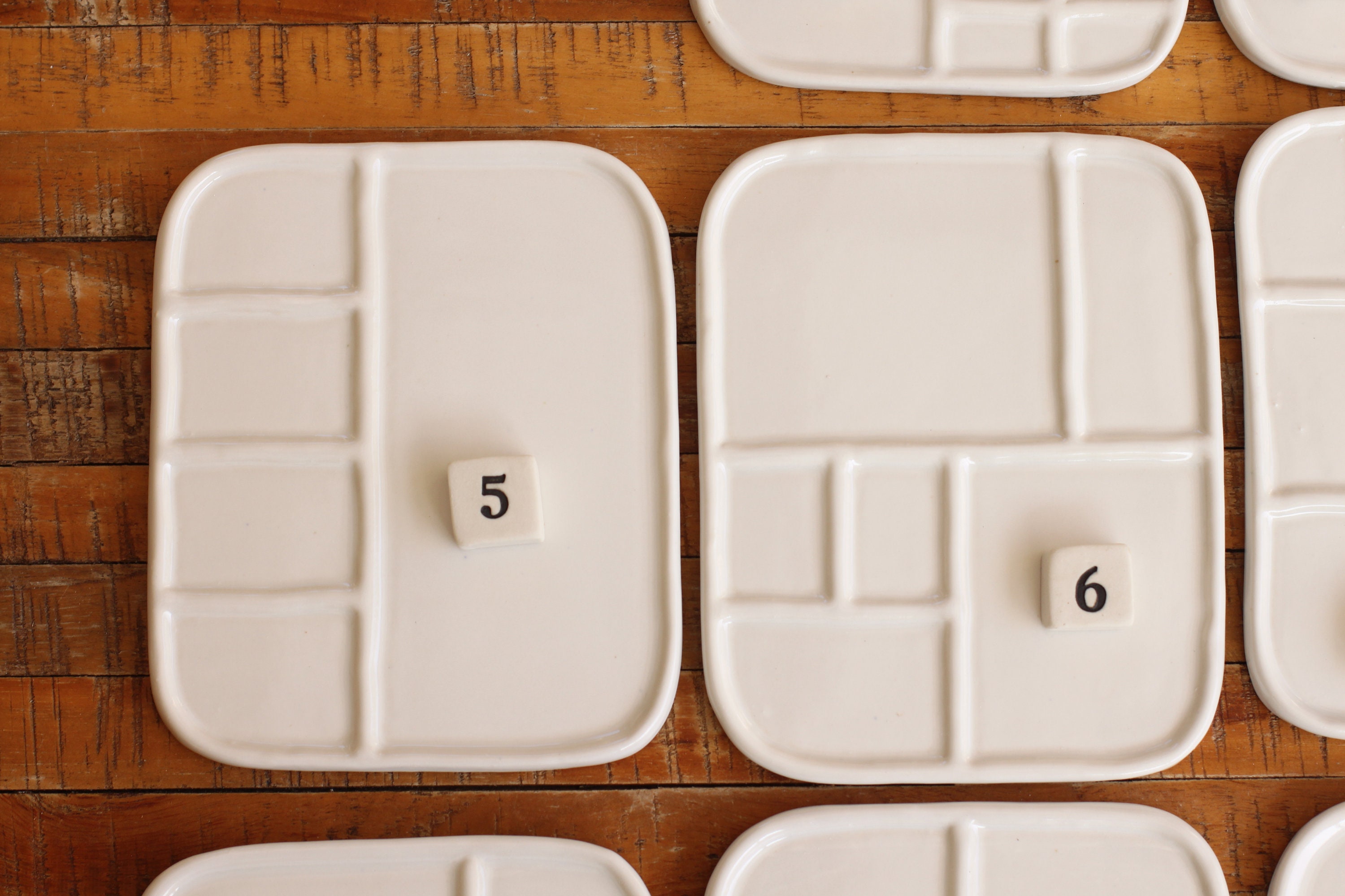 ceramic watercolor palette // handmade paint tray // pottery watercolor