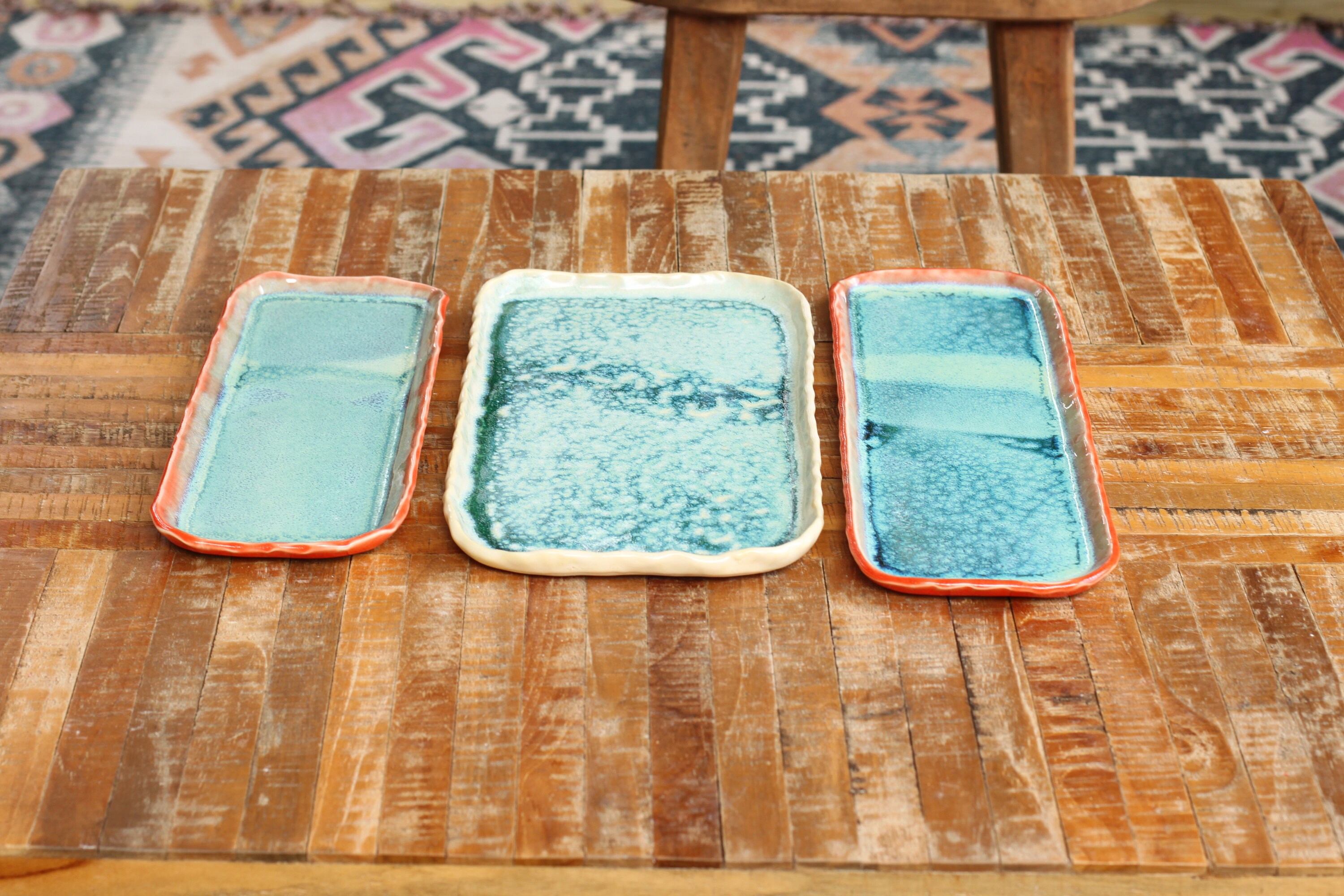 handmade ceramic tray // ceramic platter // coastal decor // kitchen