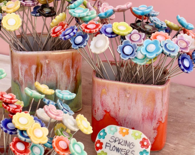 Mini Ceramic Forever Flower: Handmade Porcelain Decor