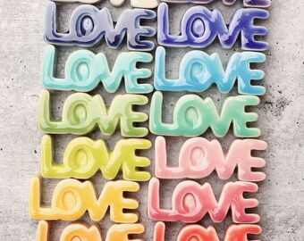 LOVE sign// colorful love sign // mini valentine ceramics