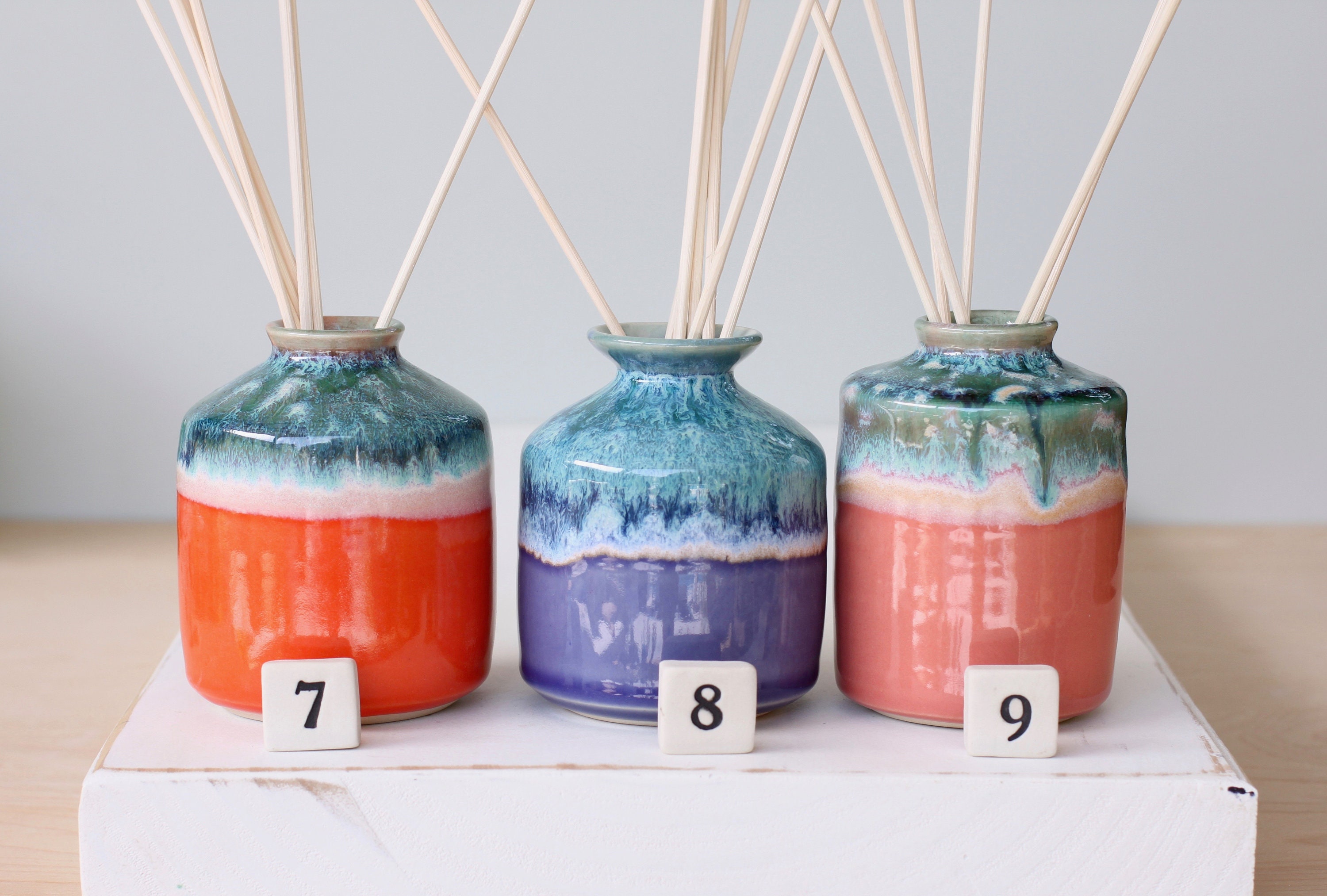 reed diffuser vase with oil // ceramic reed diffuser // room