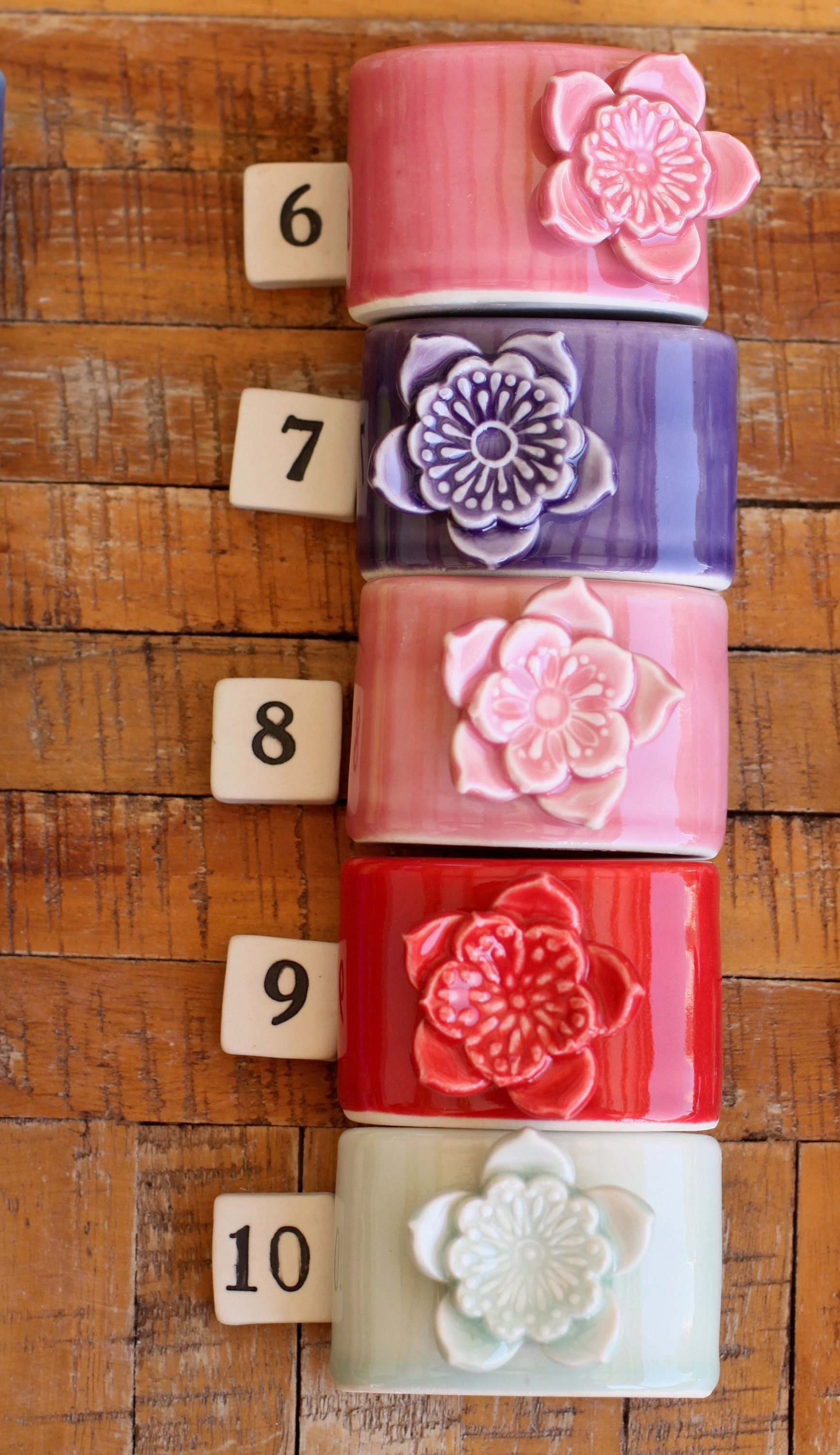 flower business card display desktop coworker gift